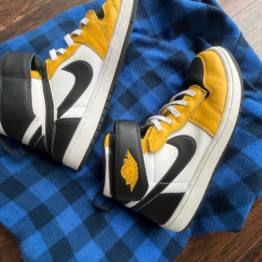 Nike Jordan’s Yellow and Black adaptive Athletic Shoes